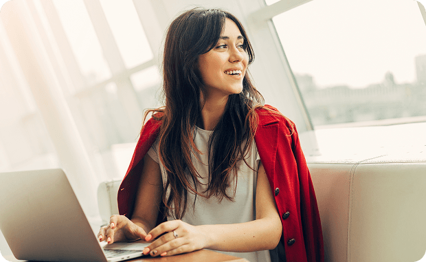 Woman at laptop